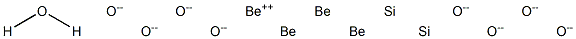 Tetraberyllium disilicon octaoxide monohydrate Struktur