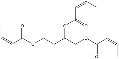 Trisisocrotonic acid 1,2,4-butanetriyl ester Struktur