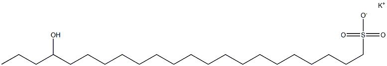 19-Hydroxydocosane-1-sulfonic acid potassium salt Struktur