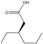 [R,(+)]-3-Ethylhexanoic acid Struktur