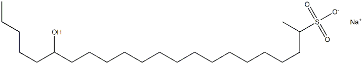 17-Hydroxydocosane-2-sulfonic acid sodium salt Struktur