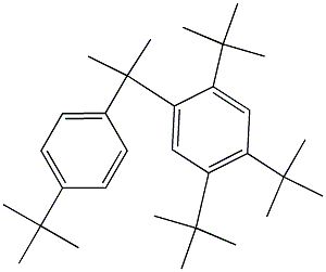 2-(2,4,5-Tri-tert-butylphenyl)-2-(4-tert-butylphenyl)propane Struktur