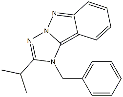 1-Benzyl-2-isopropyl-1H-[1,2,4]triazolo[1,5-b]indazole Struktur