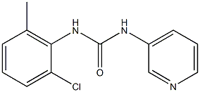 1-[(2-Chloro-6-methylphenyl)]-3-(pyridin-3-yl)urea Struktur