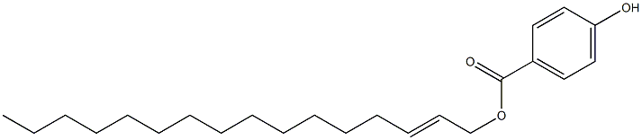 4-Hydroxybenzoic acid 2-hexadecenyl ester Struktur