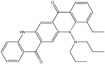 5-(Dipropylamino)-4-ethyl-5,12-dihydroquino[2,3-b]acridine-7,14-dione Struktur