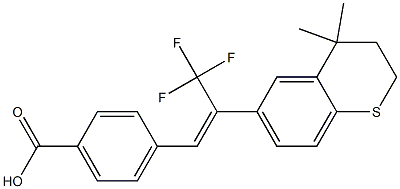 4-[(Z)-2-[(3,4-Dihydro-4,4-dimethyl-2H-1-benzothiopyran)-6-yl]-3,3,3-trifluoro-1-propenyl]benzoic acid Struktur