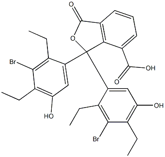 1,1-Bis(3-bromo-2,4-diethyl-5-hydroxyphenyl)-1,3-dihydro-3-oxoisobenzofuran-7-carboxylic acid Struktur