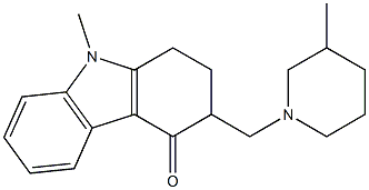 2,3-Dihydro-9-methyl-3-[(3-methylpiperidino)methyl]-9H-carbazol-4(1H)-one Struktur