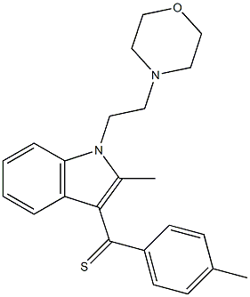 3-(4-Methylthiobenzoyl)-2-methyl-1-[2-morpholinoethyl]-1H-indole Struktur