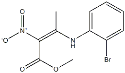 3-(2-Bromoanilino)-2-nitrocrotonic acid methyl ester Struktur