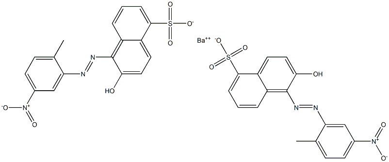 Bis[1-[(2-methyl-5-nitrophenyl)azo]-2-hydroxy-5-naphthalenesulfonic acid]barium salt Struktur