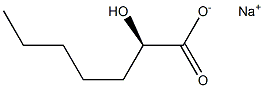 [R,(+)]-2-Hydroxyheptanoic acid sodium salt Struktur