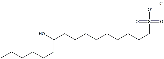 10-Hydroxyhexadecane-1-sulfonic acid potassium salt Struktur