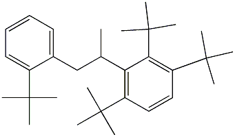 2-(2,3,6-Tri-tert-butylphenyl)-1-(2-tert-butylphenyl)propane Struktur