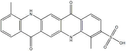 5,7,12,14-Tetrahydro-4,11-dimethyl-7,14-dioxoquino[2,3-b]acridine-3-sulfonic acid Struktur