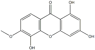 1,3,5-Trihydroxy-6-methoxyxanthone Struktur