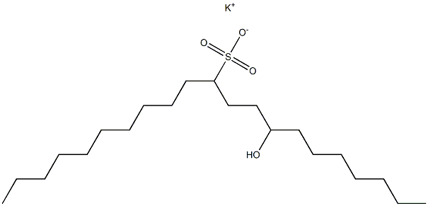 8-Hydroxyhenicosane-11-sulfonic acid potassium salt Struktur