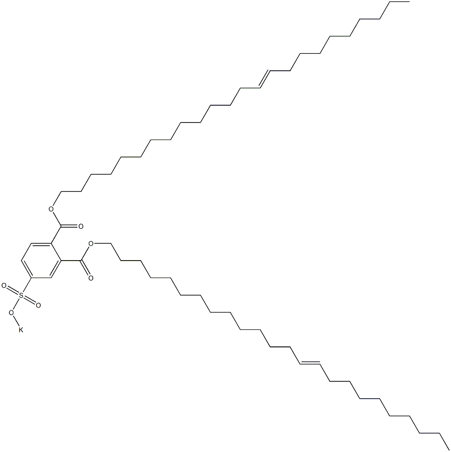 4-(Potassiosulfo)phthalic acid di(14-tetracosenyl) ester Struktur