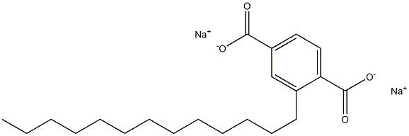 2-Tridecylterephthalic acid disodium salt Struktur