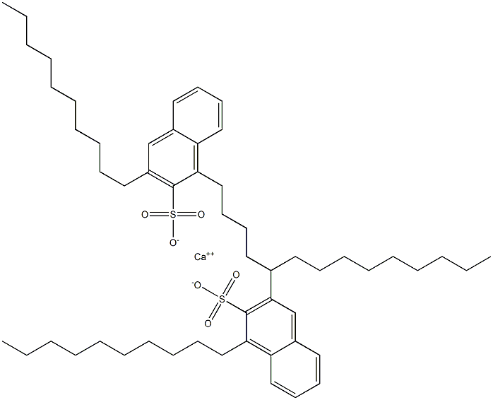 Bis(1,3-didecyl-2-naphthalenesulfonic acid)calcium salt Struktur