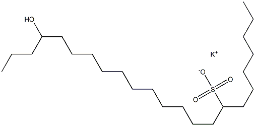 20-Hydroxytricosane-8-sulfonic acid potassium salt Struktur