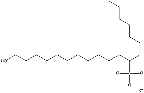 19-Hydroxynonadecane-8-sulfonic acid potassium salt Struktur