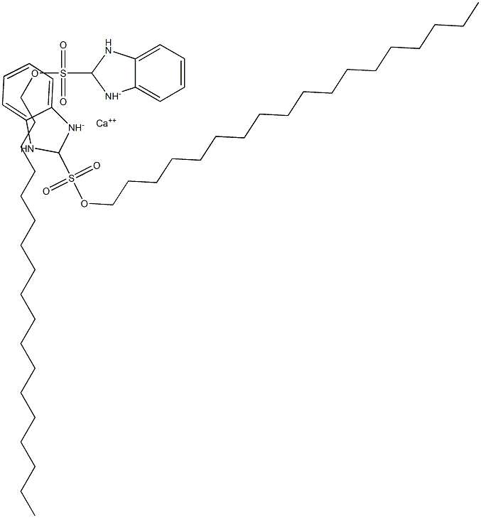 Bis(2,3-dihydro-2-octadecyl-1H-benzimidazole-2-sulfonic acid)calcium salt Struktur