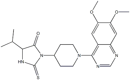 1-[1-(6,7-Dimethoxyquinazolin-4-yl)piperidin-4-yl]-4-isopropyl-2-thioxoimidazolidin-5-one Struktur