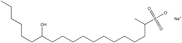 13-Hydroxynonadecane-2-sulfonic acid sodium salt Struktur