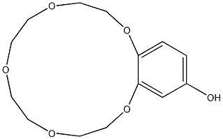 2,3,5,6,8,9,11,12-Octahydro-1,4,7,10,13-benzopentaoxacyclopentadecin-15-ol Struktur