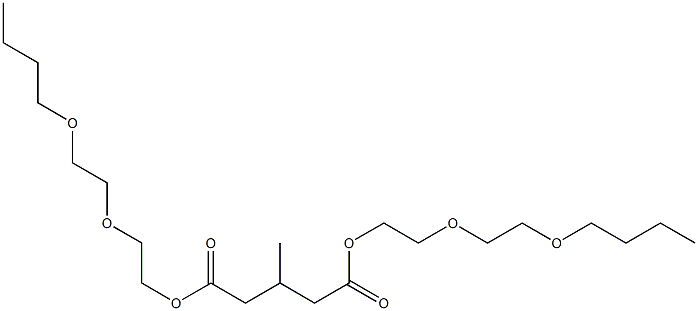 3-Methylglutaric acid bis[2-(2-butoxyethoxy)ethyl] ester Struktur