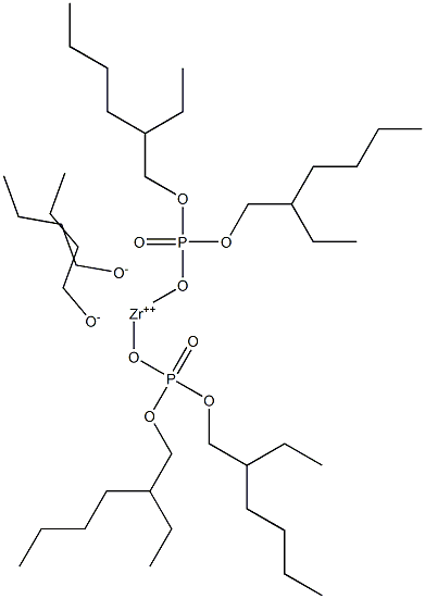 Bis[bis(2-ethylhexyloxy)phosphinyloxy] zirconium(IV)dibutoxide Struktur