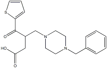 4-Oxo-4-(2-thienyl)-3-[(4-benzyl-1-piperazinyl)methyl]butanoic acid Struktur