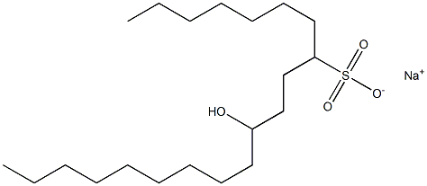 11-Hydroxyicosane-8-sulfonic acid sodium salt Struktur