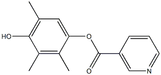 Nicotinic acid 4-hydroxy-2,3,5-trimethylphenyl ester Struktur