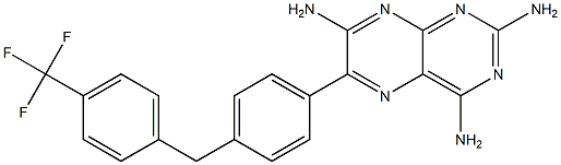 6-[4-[4-(Trifluoromethyl)benzyl]phenyl]-2,4,7-pteridinetriamine Struktur