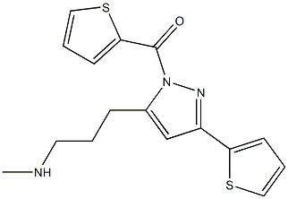 1-(2-Thenoyl)-3-(2-thienyl)-5-[3-(methylamino)propyl]-1H-pyrazole Struktur