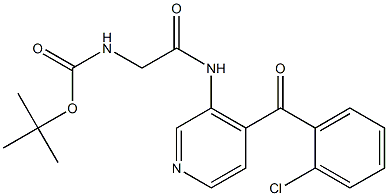 4-(2-Chlorobenzoyl)-3-[[[[(tert-butyloxy)carbonyl]amino]acetyl]amino]pyridine Struktur