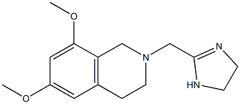 2-[[(1,2,3,4-Tetrahydro-6,8-dimethoxyisoquinolin)-2-yl]methyl]-4,5-dihydro-1H-imidazole Struktur