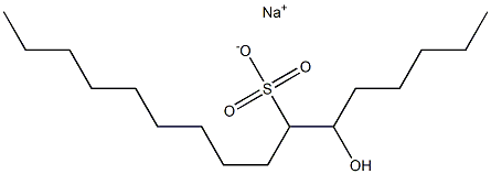 6-Hydroxyhexadecane-7-sulfonic acid sodium salt Struktur