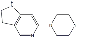 2,3-Dihydro-6-(4-methyl-1-piperazinyl)-1H-pyrrolo[3,2-c]pyridine Struktur