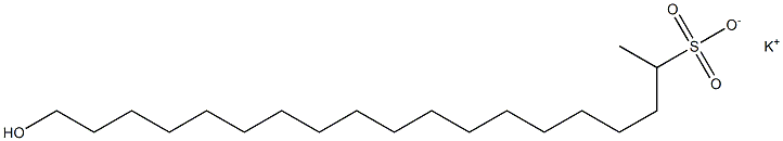 19-Hydroxynonadecane-2-sulfonic acid potassium salt Struktur