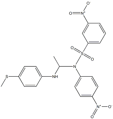 N-[1-[(4-(Methylthio)phenyl)amino]ethyl]-N-(4-nitrophenyl)-3-nitrobenzenesulfonamide Struktur