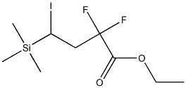 2,2-Difluoro-4-iodo-4-(trimethylsilyl)butanoic acid ethyl ester Struktur