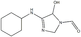 4-(Cyclohexylamino)-2,5-dihydro-5-hydroxy-1H-imidazole-1-carbaldehyde Struktur