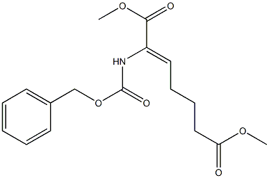 2-[[(Benzyloxy)carbonyl]amino]-2-heptenedioic acid dimethyl ester Struktur