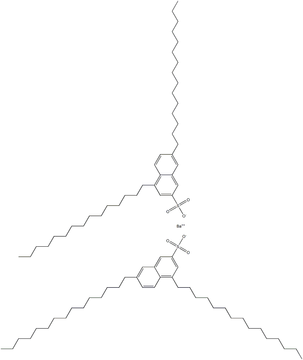 Bis(4,7-dipentadecyl-2-naphthalenesulfonic acid)barium salt Struktur