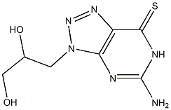 5-Amino-3-(2,3-dihydroxypropyl)-3H-1,2,3-triazolo[4,5-d]pyrimidine-7(6H)-thione Struktur