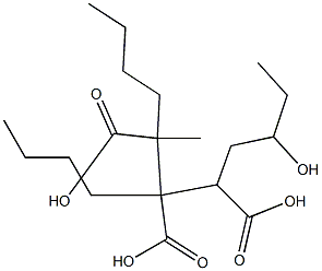 Butane-1,2,3-tricarboxylic acid 1-(2-hydroxybutyl)2,3-dibutyl ester Struktur